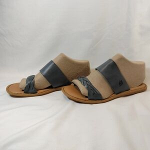 Born Cherita Slip-on Flat Sandals; Braided Leather‎